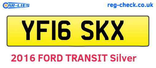 YF16SKX are the vehicle registration plates.