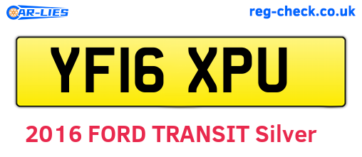 YF16XPU are the vehicle registration plates.