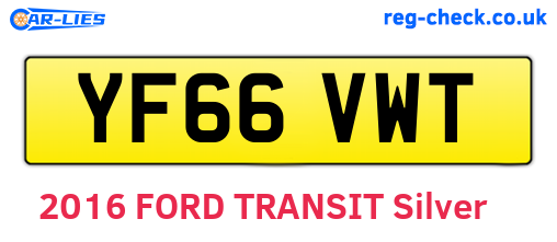 YF66VWT are the vehicle registration plates.