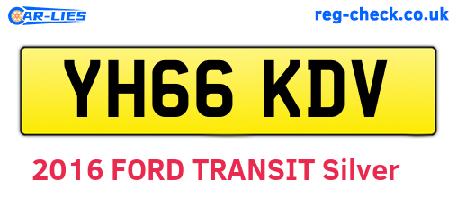 YH66KDV are the vehicle registration plates.