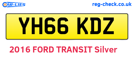 YH66KDZ are the vehicle registration plates.