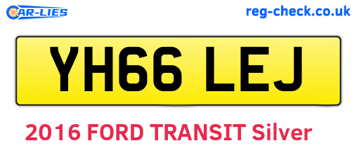 YH66LEJ are the vehicle registration plates.