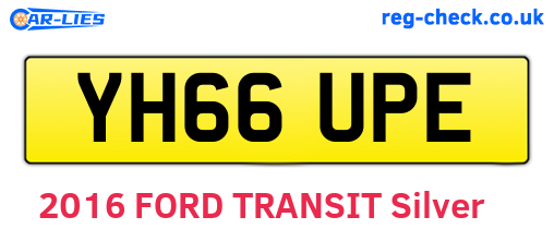 YH66UPE are the vehicle registration plates.