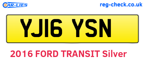 YJ16YSN are the vehicle registration plates.