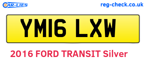 YM16LXW are the vehicle registration plates.