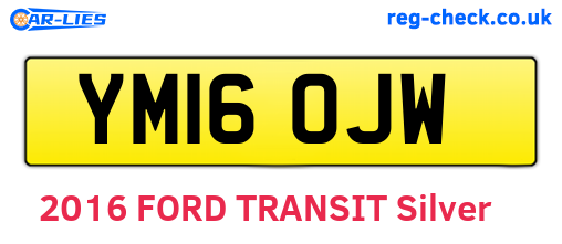 YM16OJW are the vehicle registration plates.