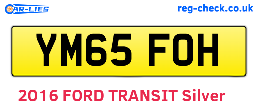 YM65FOH are the vehicle registration plates.