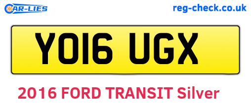 YO16UGX are the vehicle registration plates.