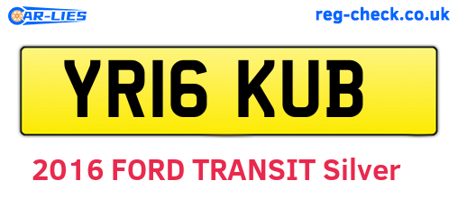 YR16KUB are the vehicle registration plates.