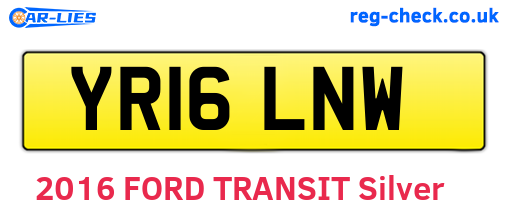 YR16LNW are the vehicle registration plates.