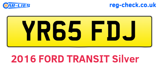 YR65FDJ are the vehicle registration plates.