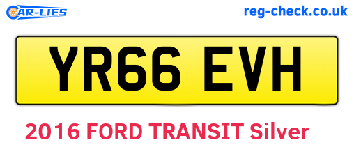 YR66EVH are the vehicle registration plates.