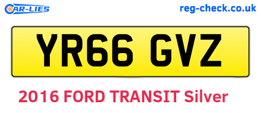 YR66GVZ are the vehicle registration plates.