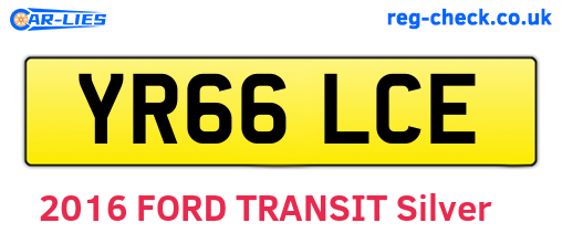 YR66LCE are the vehicle registration plates.
