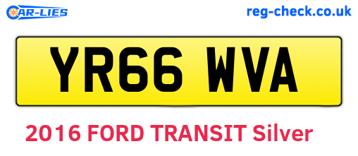 YR66WVA are the vehicle registration plates.