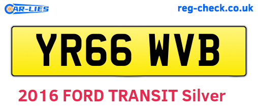YR66WVB are the vehicle registration plates.