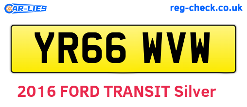YR66WVW are the vehicle registration plates.