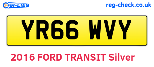 YR66WVY are the vehicle registration plates.