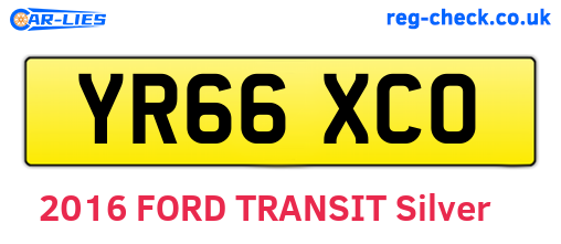 YR66XCO are the vehicle registration plates.