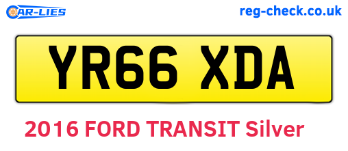YR66XDA are the vehicle registration plates.