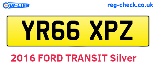 YR66XPZ are the vehicle registration plates.