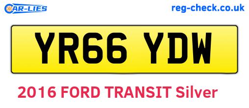 YR66YDW are the vehicle registration plates.