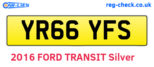 YR66YFS are the vehicle registration plates.