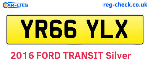 YR66YLX are the vehicle registration plates.