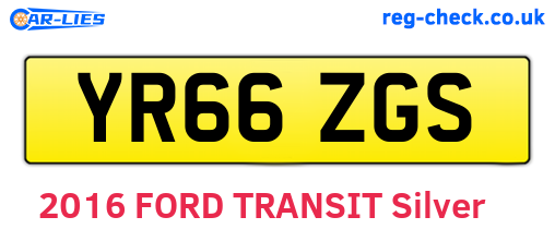 YR66ZGS are the vehicle registration plates.