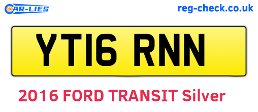 YT16RNN are the vehicle registration plates.