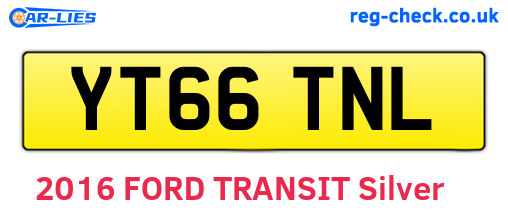YT66TNL are the vehicle registration plates.