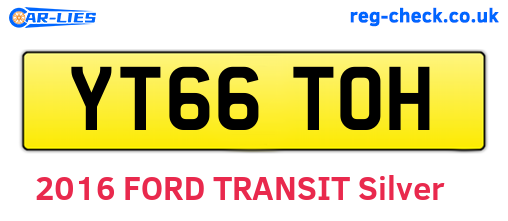 YT66TOH are the vehicle registration plates.