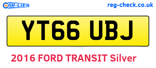 YT66UBJ are the vehicle registration plates.