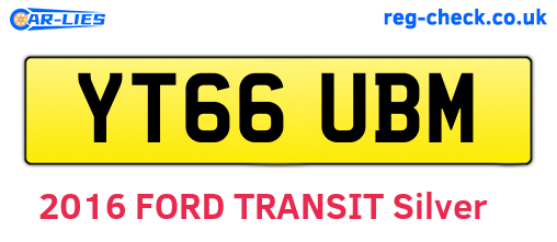 YT66UBM are the vehicle registration plates.