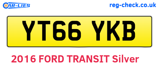 YT66YKB are the vehicle registration plates.