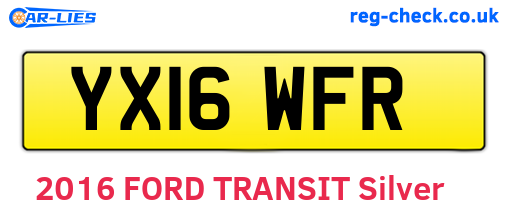 YX16WFR are the vehicle registration plates.