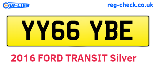 YY66YBE are the vehicle registration plates.