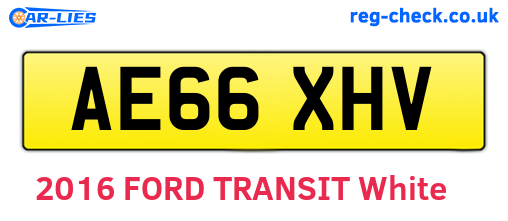 AE66XHV are the vehicle registration plates.