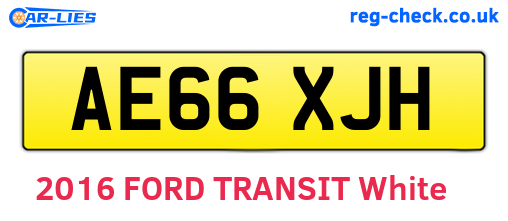 AE66XJH are the vehicle registration plates.