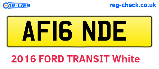 AF16NDE are the vehicle registration plates.
