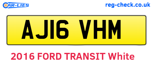 AJ16VHM are the vehicle registration plates.
