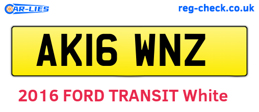 AK16WNZ are the vehicle registration plates.