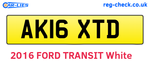 AK16XTD are the vehicle registration plates.