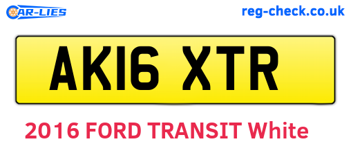 AK16XTR are the vehicle registration plates.