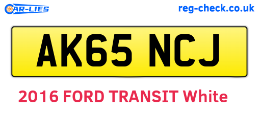 AK65NCJ are the vehicle registration plates.