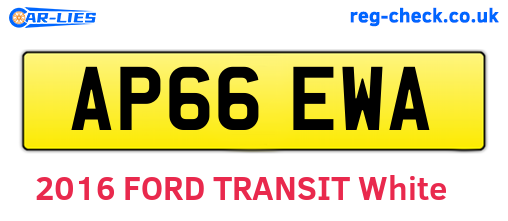 AP66EWA are the vehicle registration plates.