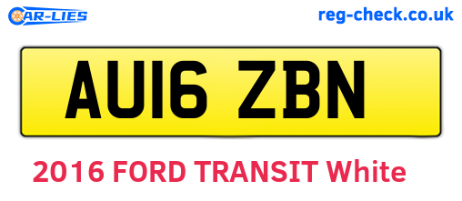 AU16ZBN are the vehicle registration plates.