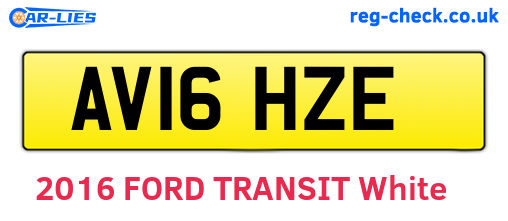 AV16HZE are the vehicle registration plates.