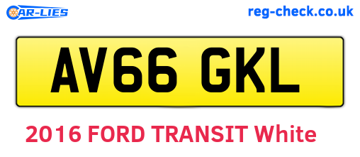 AV66GKL are the vehicle registration plates.