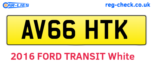 AV66HTK are the vehicle registration plates.